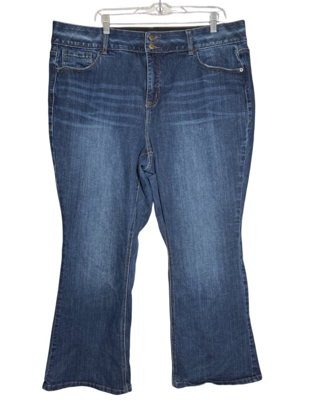 Lane Bryant Bootcut Jeans Tighter Tummy Technology Size 20 Short Blue Denim